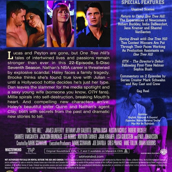 🍁2/$30🍁 One Tree Hill: The Complete Seventh Season - DVD - SEALED - Picture 4 of 4